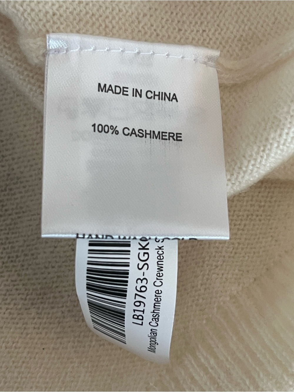 Quince Mongolian Sustainably Sourced Natural Cashmere Crewneck Sweater Ivory - Picture 7 of 9